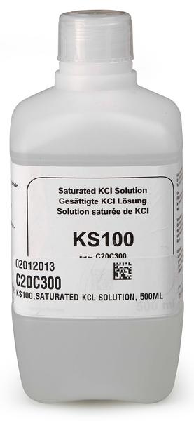 KCl-løsning mettet, 500 ml. KS100
