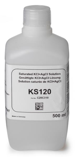 KCl-løsning med AgCl mettet, 500 ml. KS120
