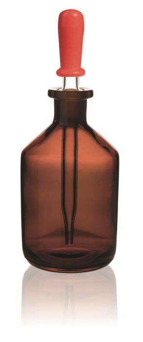 Dråpeflaske, brunt glass, 50 ml, med dråpepipette, 1stk