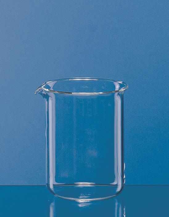 Begerglass, lav form, Boro 3.3, 5 ml, uten gradering, med