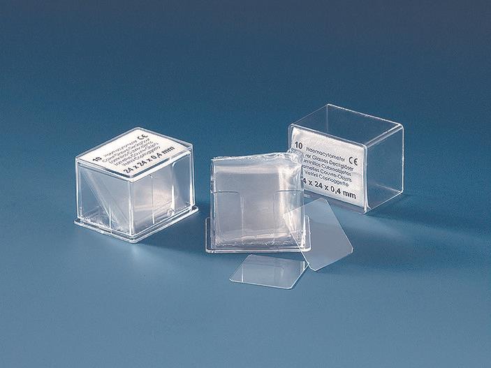 Haemacytometer dekkglass for tellekammer, borosilicate glass
