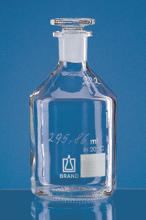 Oxygen flask, Winkler, soda-lime glass, 100-150 ml, med glas