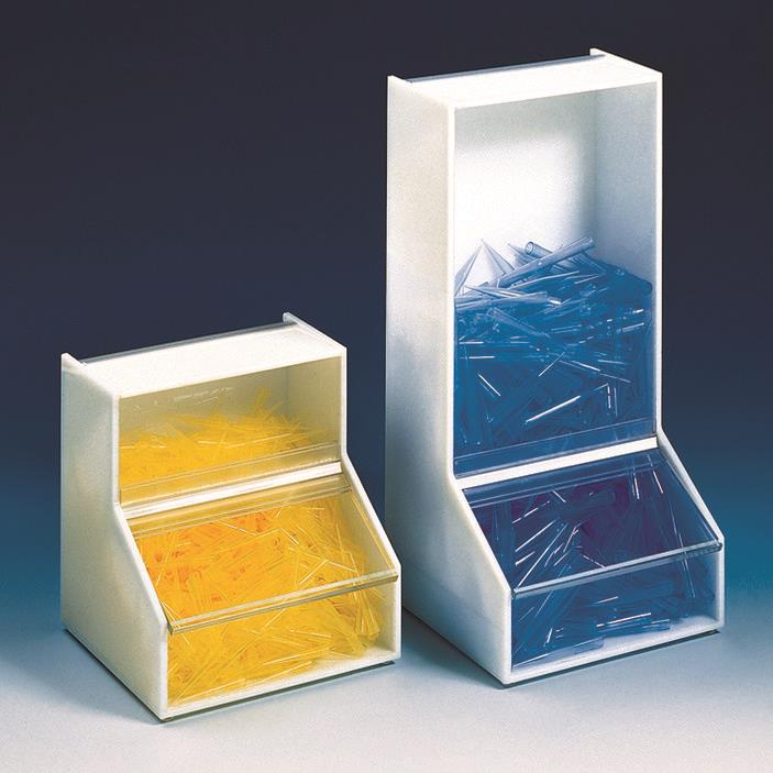 Storage/dispenser box, PMMA, large, 165 x 152 x 355 mm 1 stk