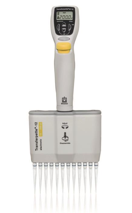 Pipette Transferpette -12 electronic, AC-adapter 10-200µl
