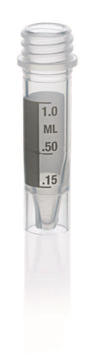 Mikrorør (PP) med bulk skrulokk (PP) silikonpakning, 1.5 ml,