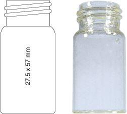 20 ml Vial Screw Neck N24, C, 27,5x57, flat, 100 stk