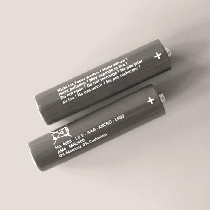 Batteries for Titrette, 1,5 V (AAA/UM-4/LR03), inkludert bat