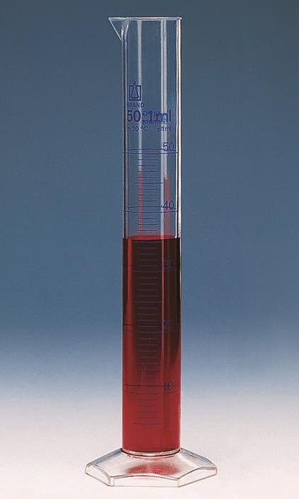 Målesylinder, høy form, A, PMP, 10ml:0.2ml, DE-M, gradert in