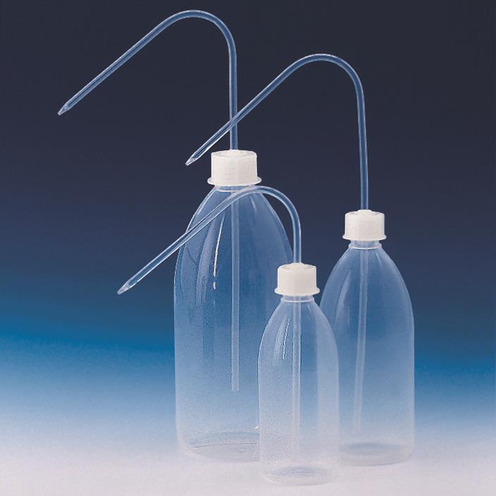 vaskeflaske, PFA, smalhalset, 250 ml, ETFE skrulokk, GL 25,