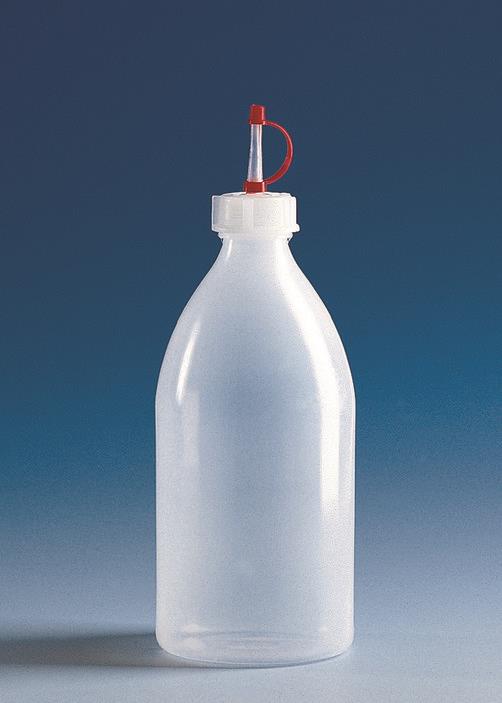 Dråpeflaske, PE-LD, 20 ml, GL 14, med dråpelokk, 100 stk