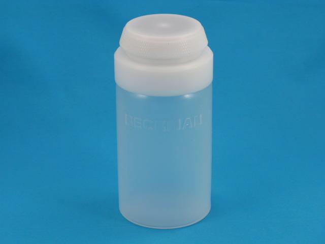 Flaske m/kork i polypropylen, 250ml, 60x120mm