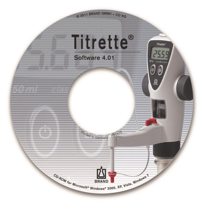 Titrette Software (CD-ROM), DE/EN laguage, for Titrette med