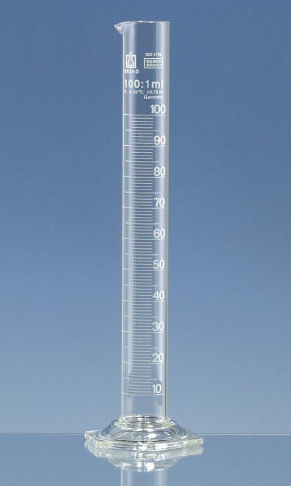Målesylinder, høy form, 10 ml: 0.2, SILBERBRAND B, Boro 3.3