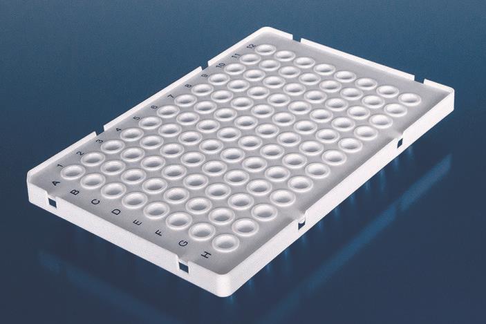 96-brønner PCR-plate, semi-skjørt, lav profil,, 50stk