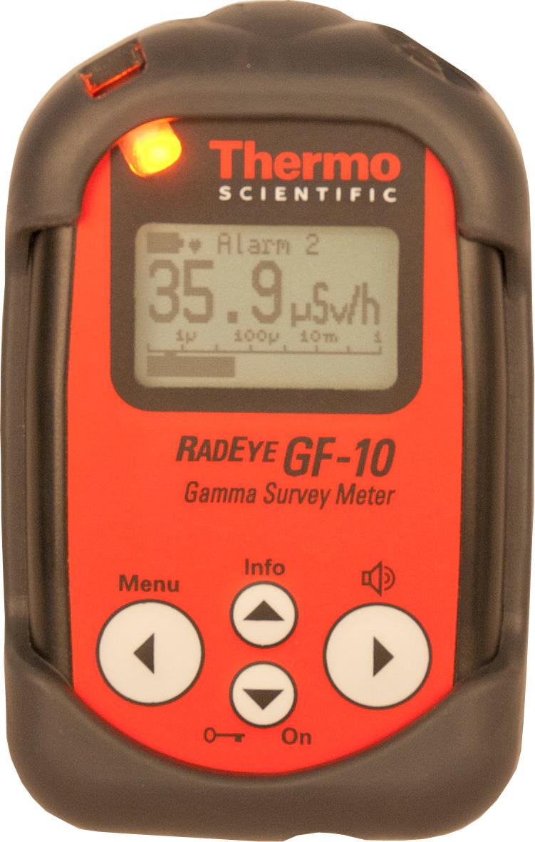 RadEye GF-10, Pocket–sized wide range survey meter: energy c