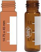 4 ml Vial for skrukork, N13, A, flat, ID-felt, 100 stk