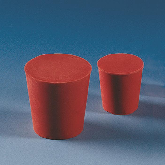 propp, natural rubber, red, height 20 mm, øvre diameter 12 m